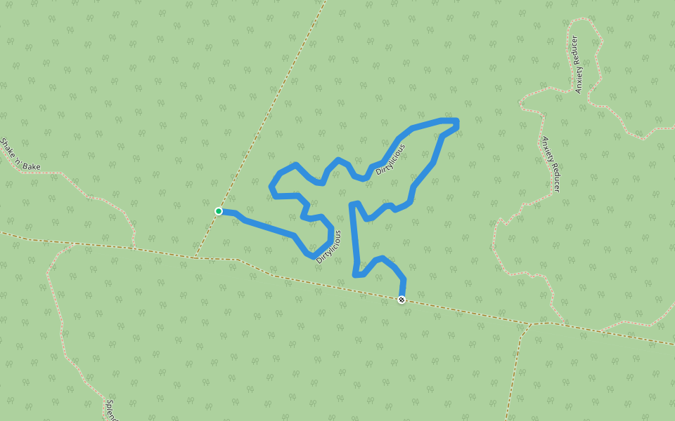 Dirtylicious walking route map in Tabbimoble