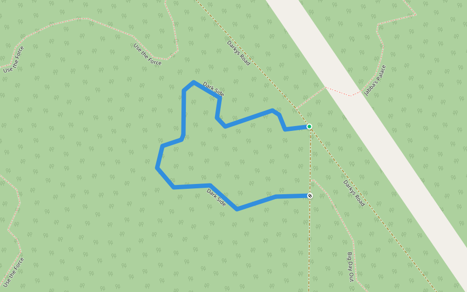 Dark Side walking route map in Tabbimoble