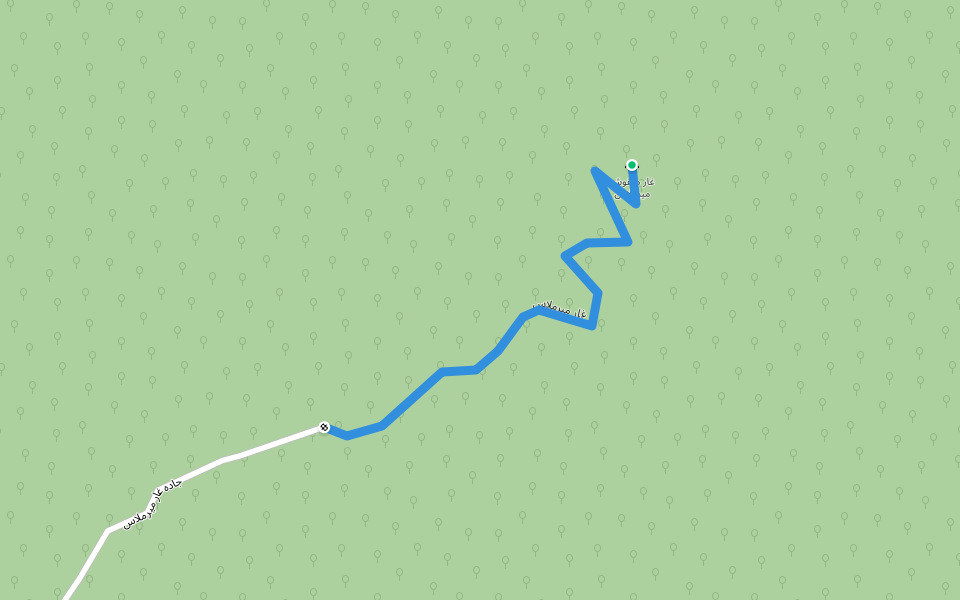 غار میرملاس walking route map in Horīn Khalīfeh
