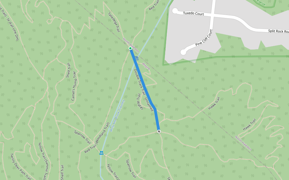 Double Track Trail - Unnamed walking route map in North Haledon