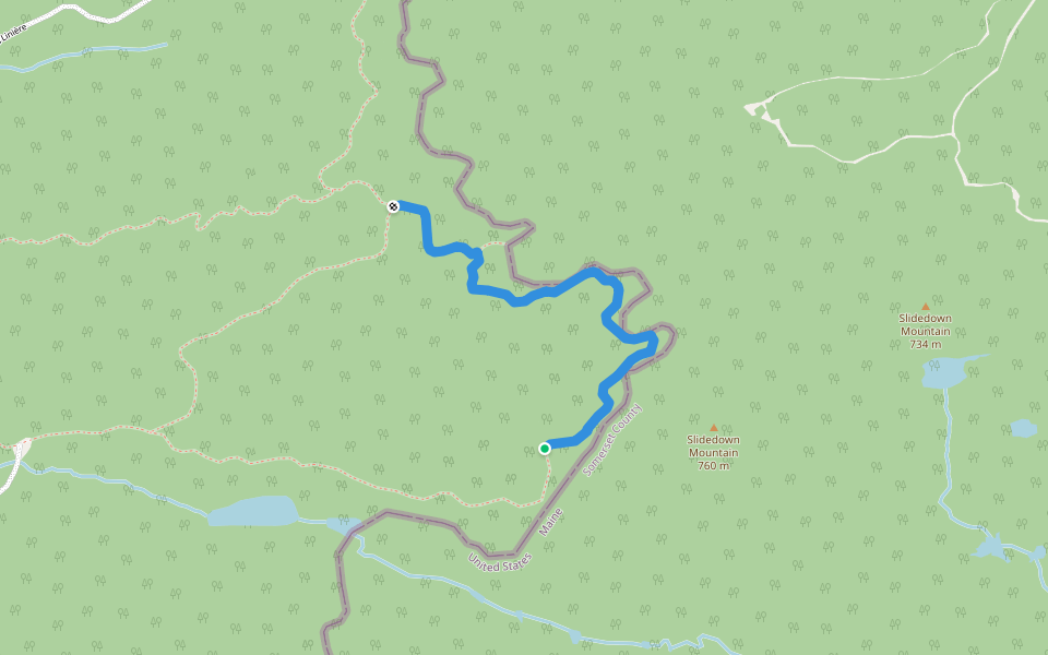 Sentier de la face de singe walking route map in Saint-Robert-Bellarmin