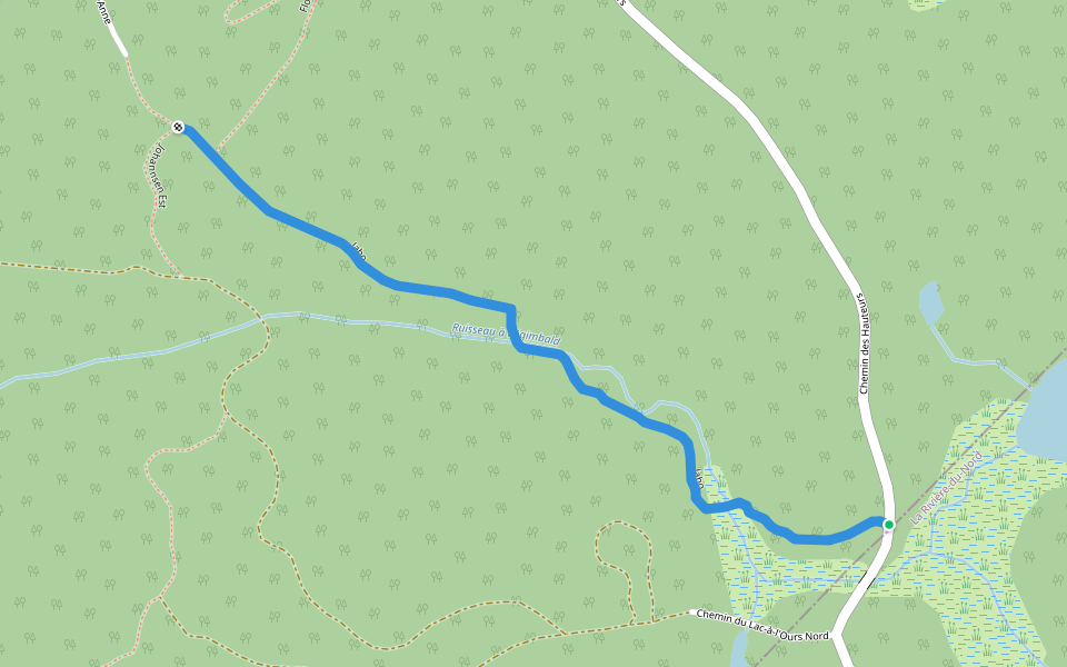 Jabo walking route map in Sainte-Adèle