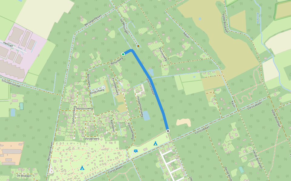 Spechtendreef walking route map in Lille