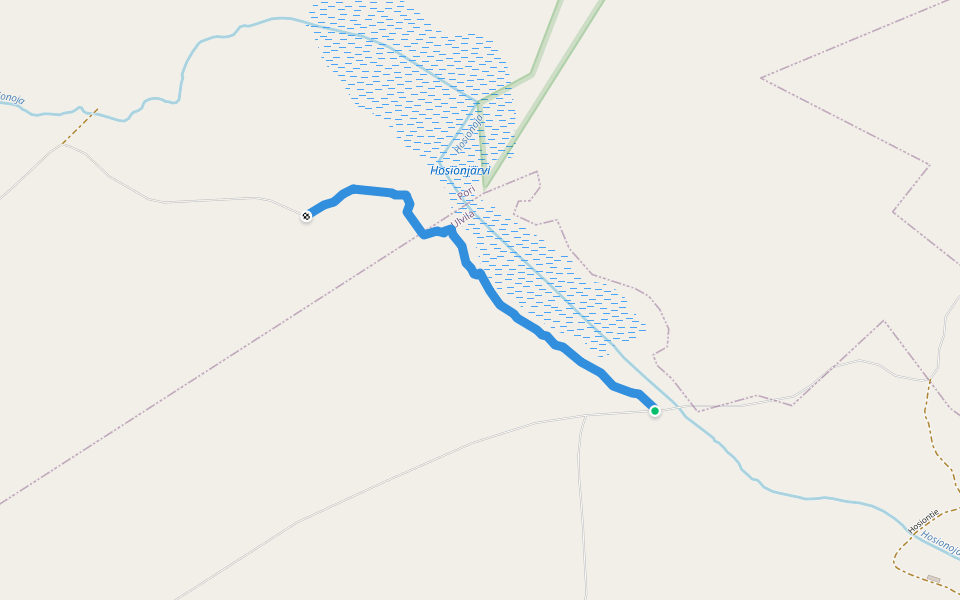 Hosio walking route map in Pori
