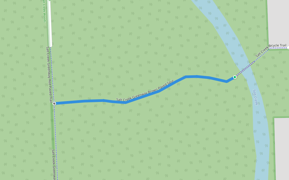 Salt Creek Greenway Brown Paved Spur walking route map in La Grange Park
