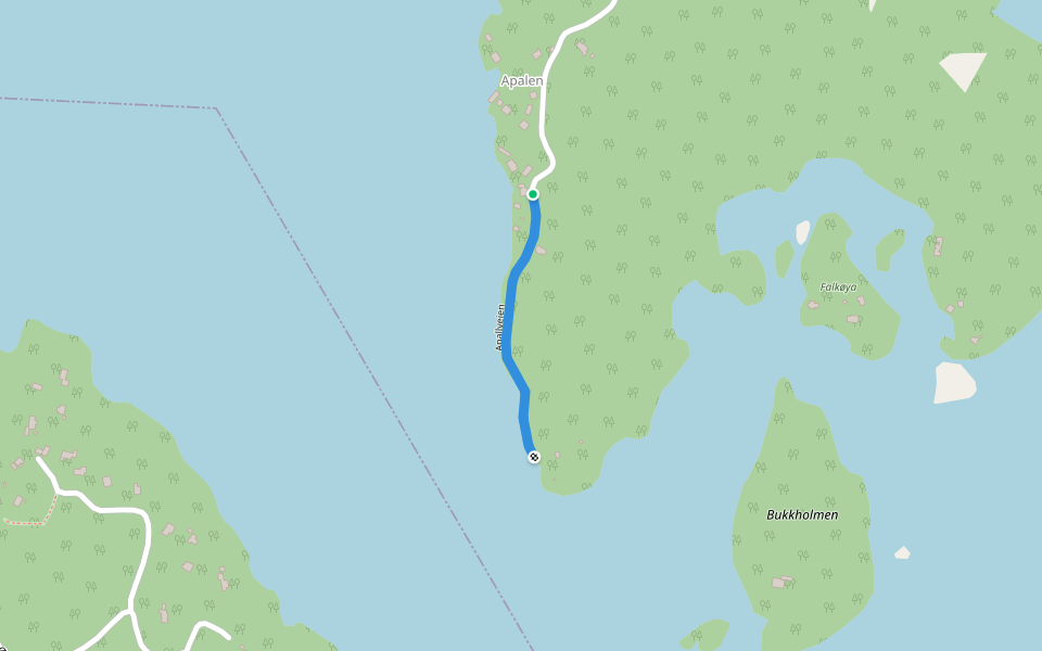 Apallveien walking route map in Borøy