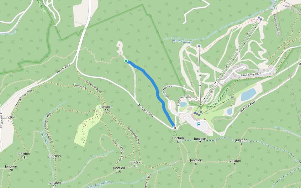 Lost Turkey Trail (Tower Trail) walking route map in Portage