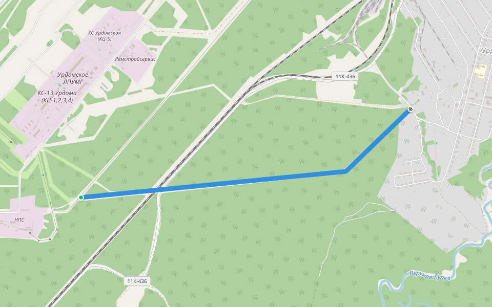 леп ? walking route map in Urdoma