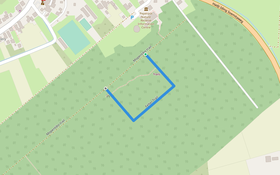 Felter Trail walking route map in Meerzorg
