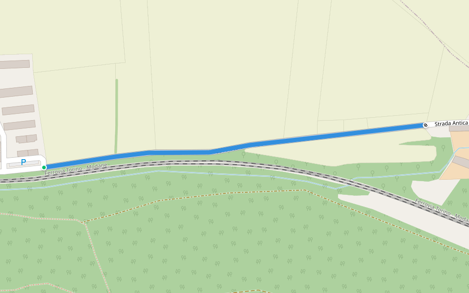 Strada Antica di Francia walking route map in Ferriera