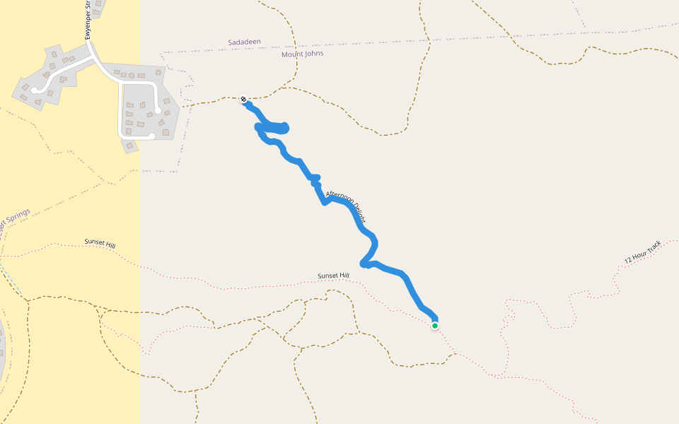 Afternoon Delight walking route map in Sadadeen