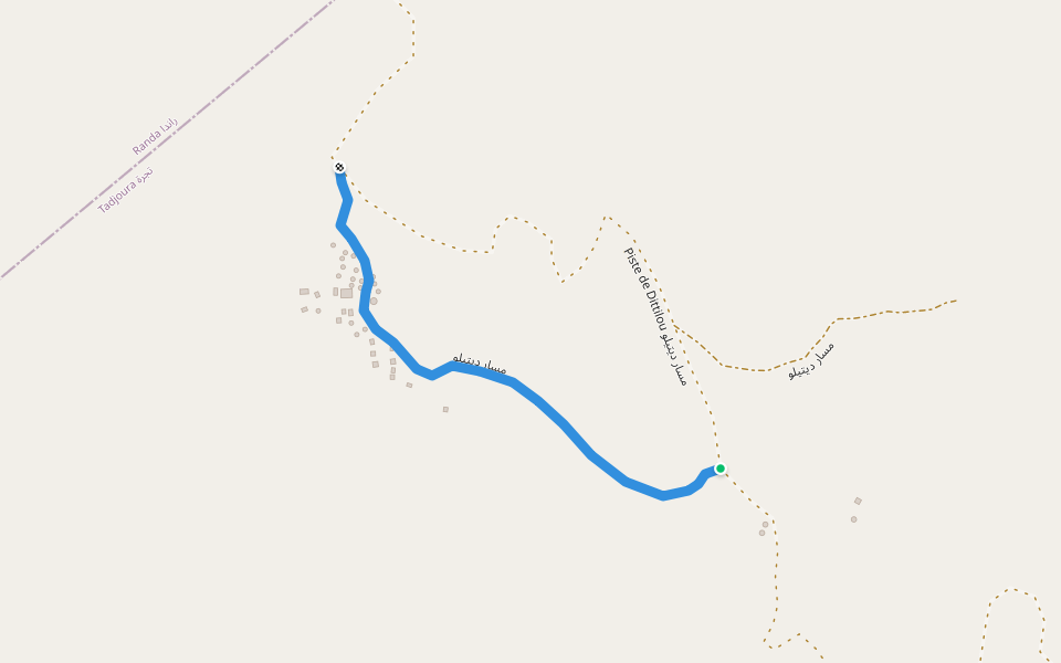 مسار ديتيلو walking route map in Madgoul