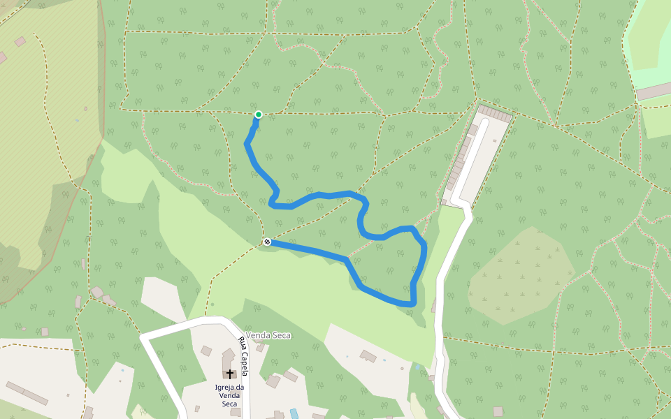 Trilho do Pato walking route map in Belas