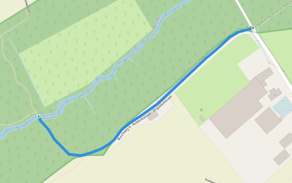 Buurtweg 9 - Rotterikstraat / Drijpikkelstraat walking route map in Wemmel