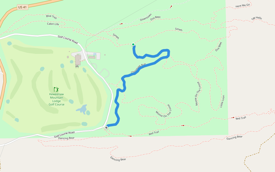 De Deet walking route map in Eagle Harbor