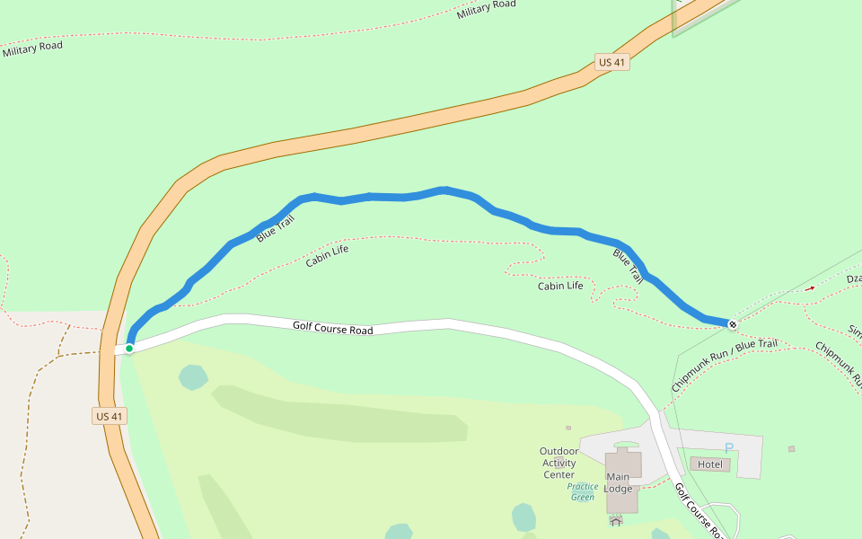 Blue Trail walking route map in Mohawk