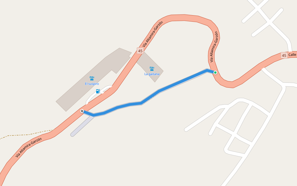 Calle 5 Sur walking route map in Garzón