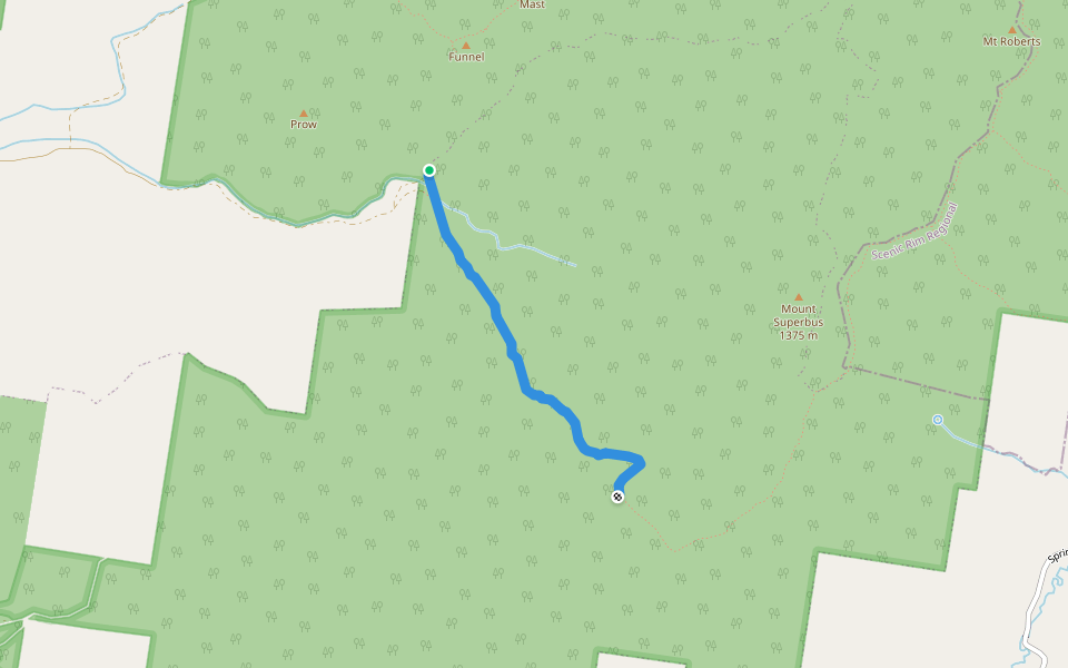 Mt Superbus - Lincoln Trail walking route map in Mount Colliery