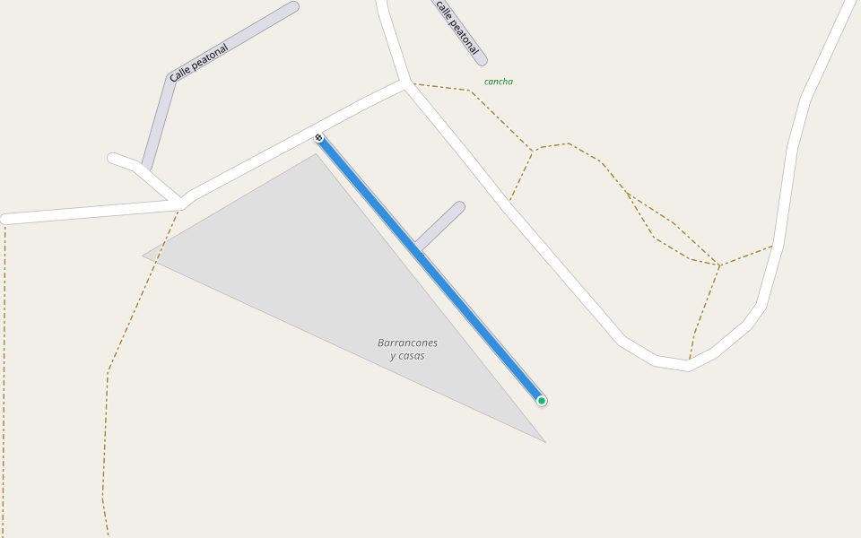 calle interior walking route map in Don Juan