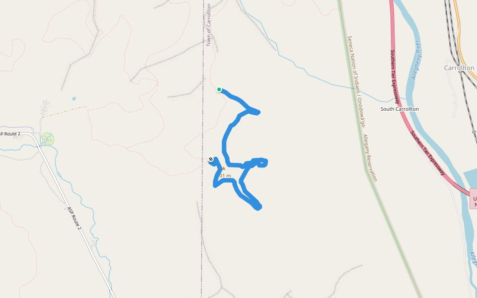 Old Thunder Run walking route map in Limestone