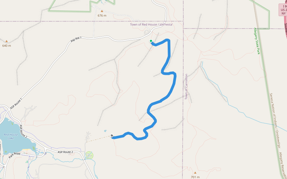 Patterson Trail walking route map in Salamanca