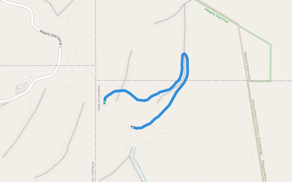 Christian Hollow Loop walking route map in Limestone