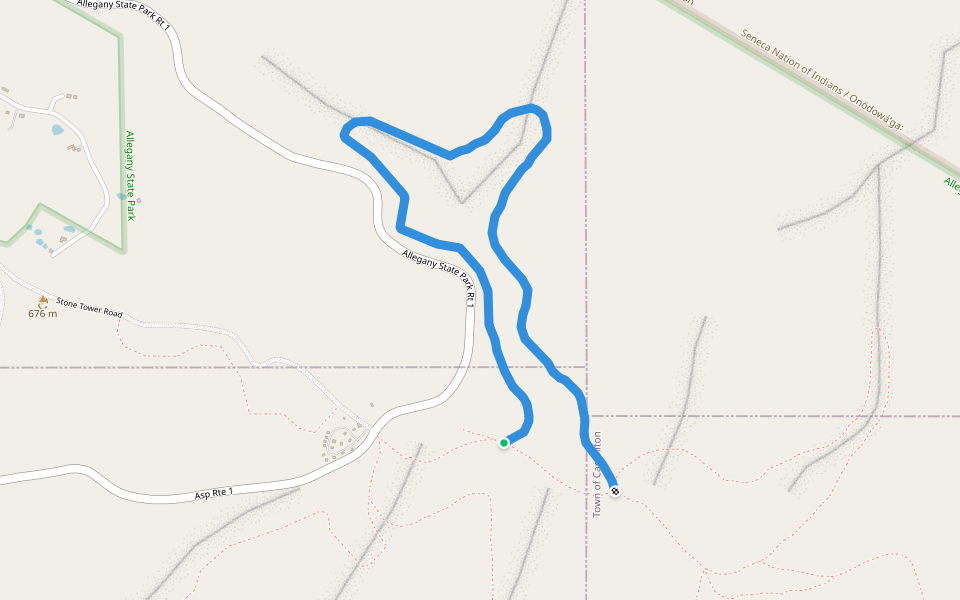 Sweetwater Trail walking route map in Limestone