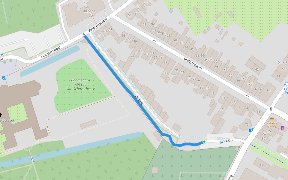de Guil walking route map in Bornem