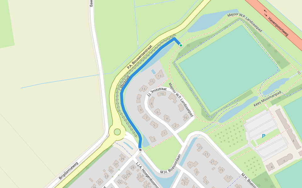 J. Merkpad walking route map in Middelburg