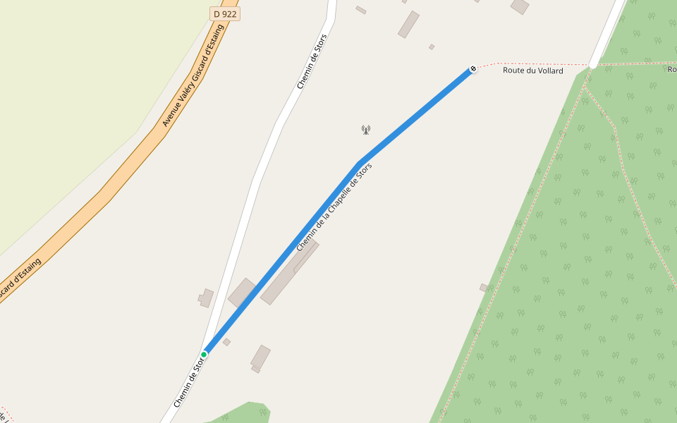 Chemin de la Chapelle de Stors walking route map in L'Isle-Adam