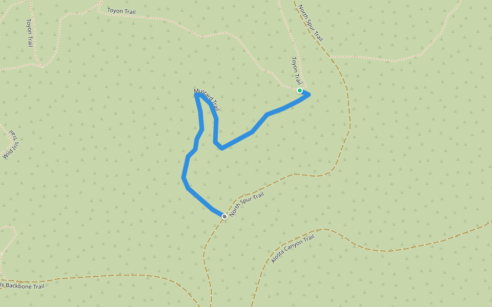 Mustard Trail walking route map in Glendora