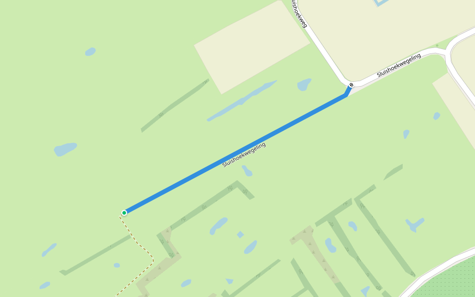 Sluishoekwegeling walking route map in Nisse