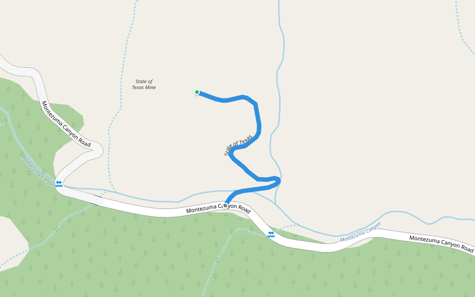State of Texas walking route map in Hereford