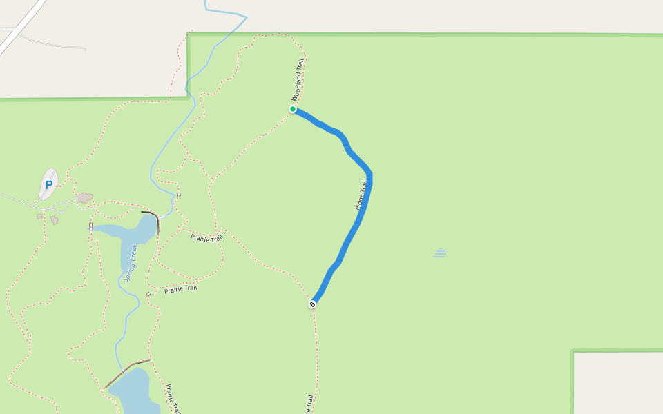 Ridge Trail walking route map in Denton