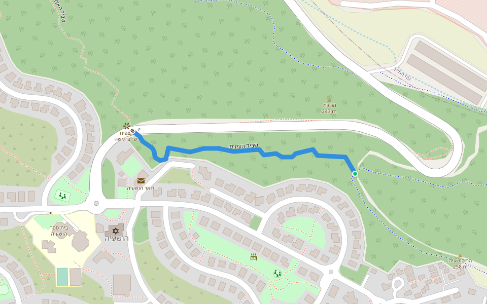 שביל העיזים walking route map in Hoshaya