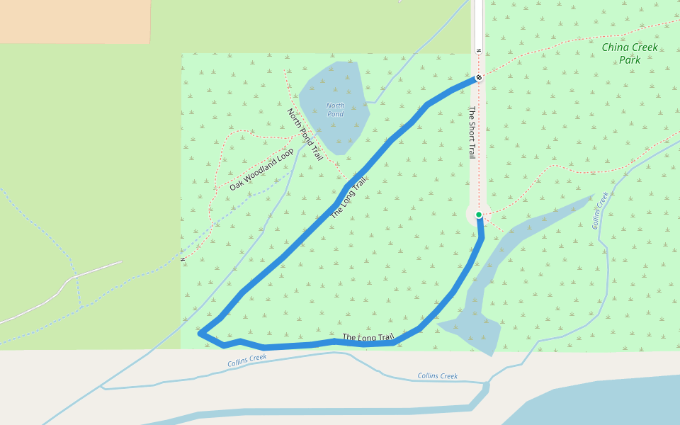 The Long Trail walking route map in Sanger