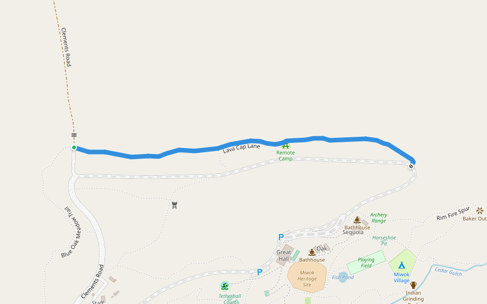 Lava Cap Lane walking route map in Groveland