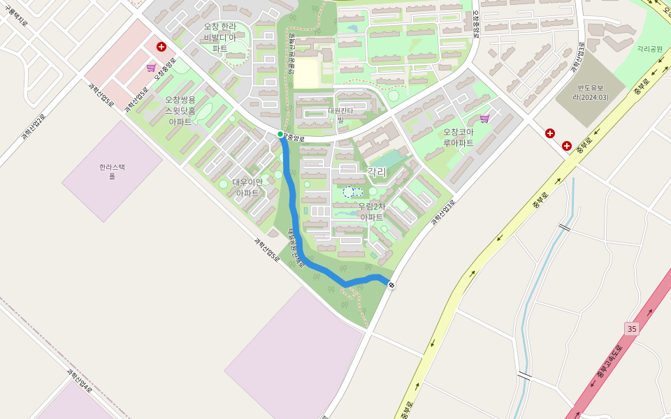 태실공원 산책로