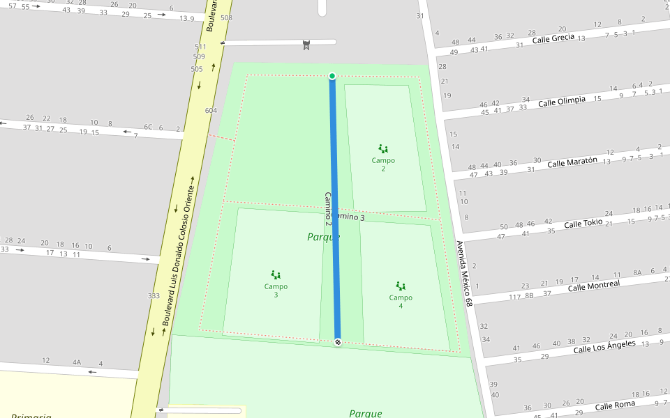 Camino 2 walking route map in Villagrán