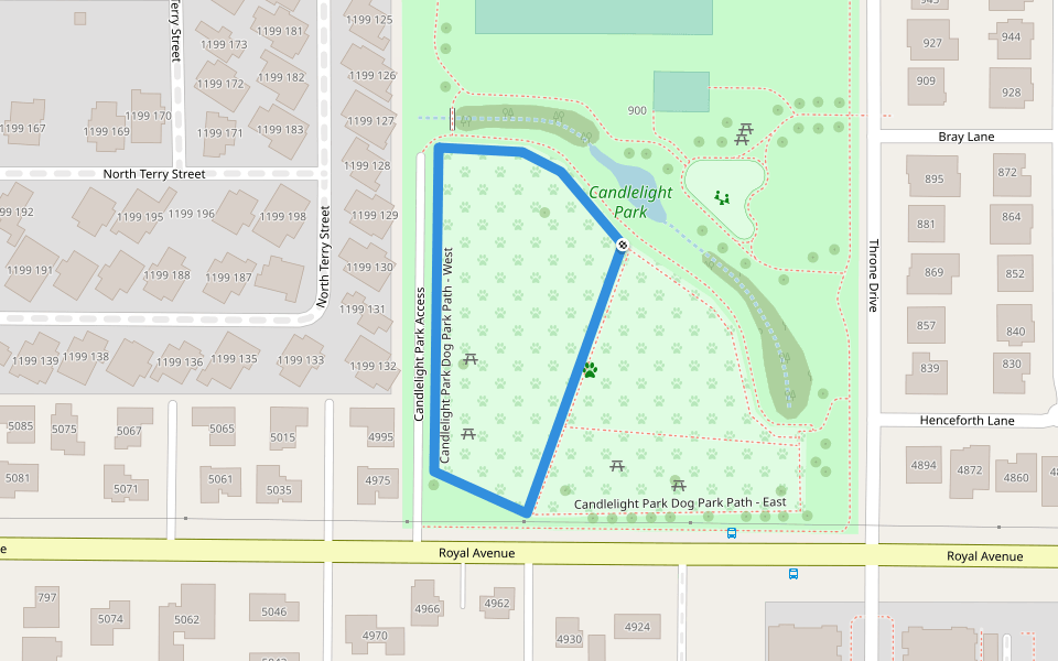 Candlelight Park Dog Park Path - West