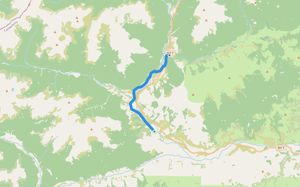 Tui Track - Te Araroa walking route map in Doubtful Range