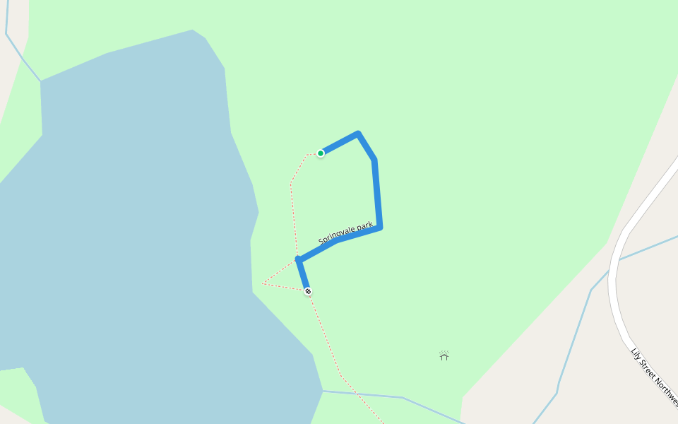 Springvale park walking route map in Cambridge