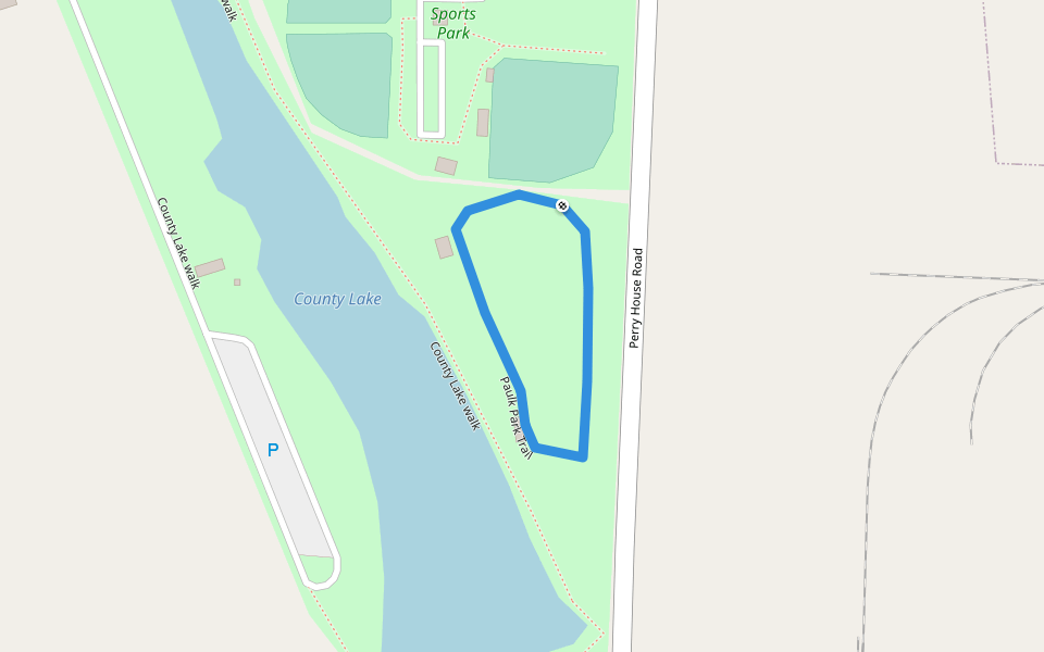 Paulk Park Trail walking route map in Fitzgerald