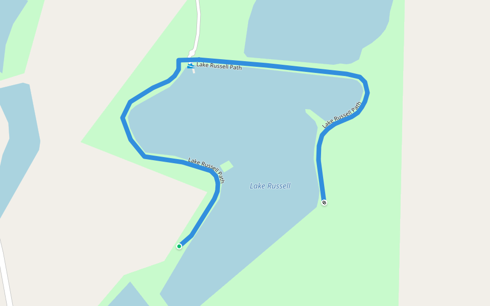Lake Russell Path walking route map in Enigma