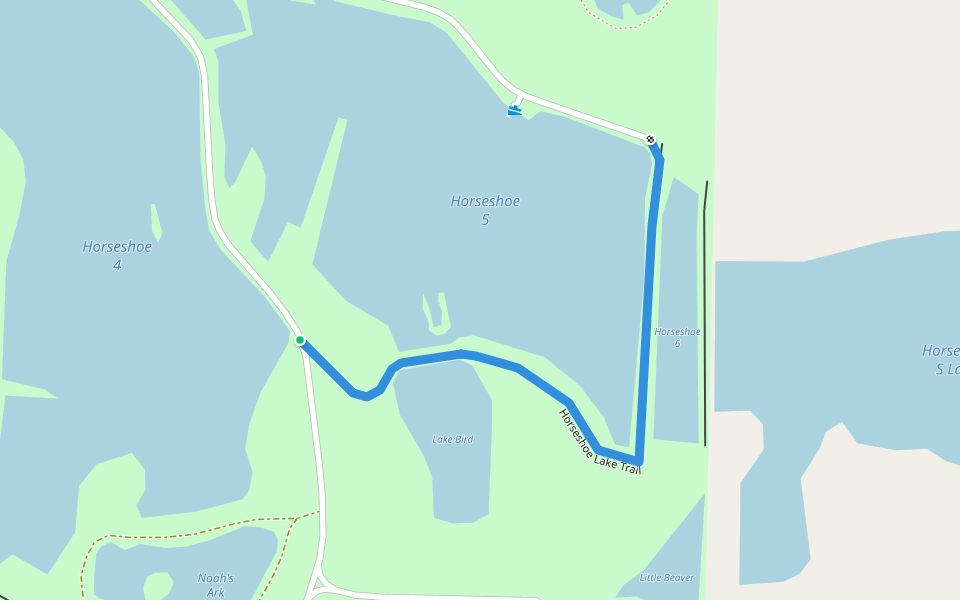 Horseshoe Lake Trail walking route map in Enigma