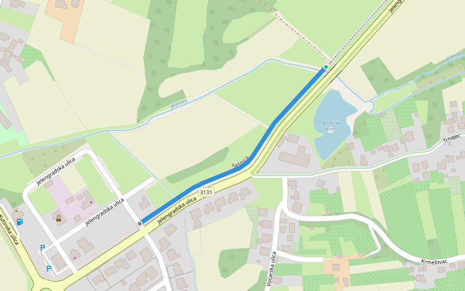 Šetnica walking route map in Popovača