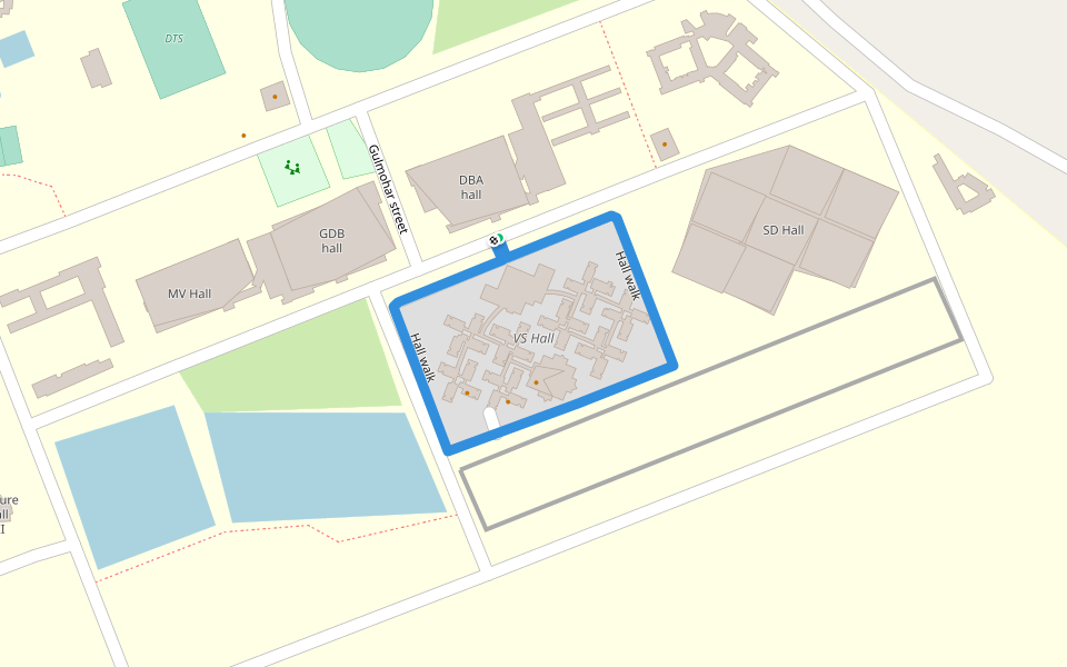 Hall walk walking route map in Rourkela