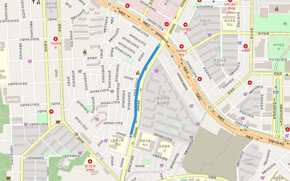 갈마동 가로수길