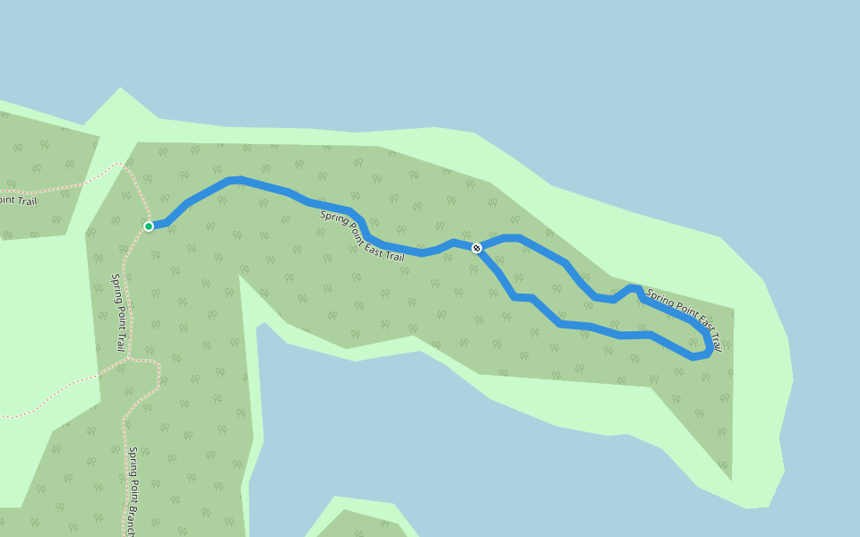 Spring Point East Trail walking route map in Wills Point