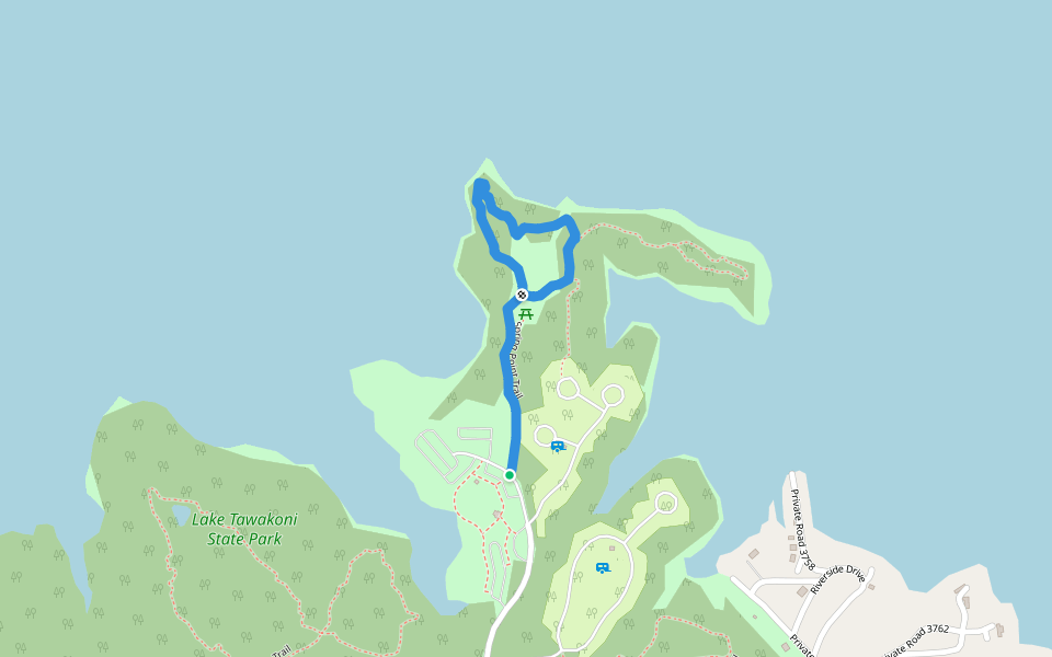 Spring Point Trail walking route map in Wills Point
